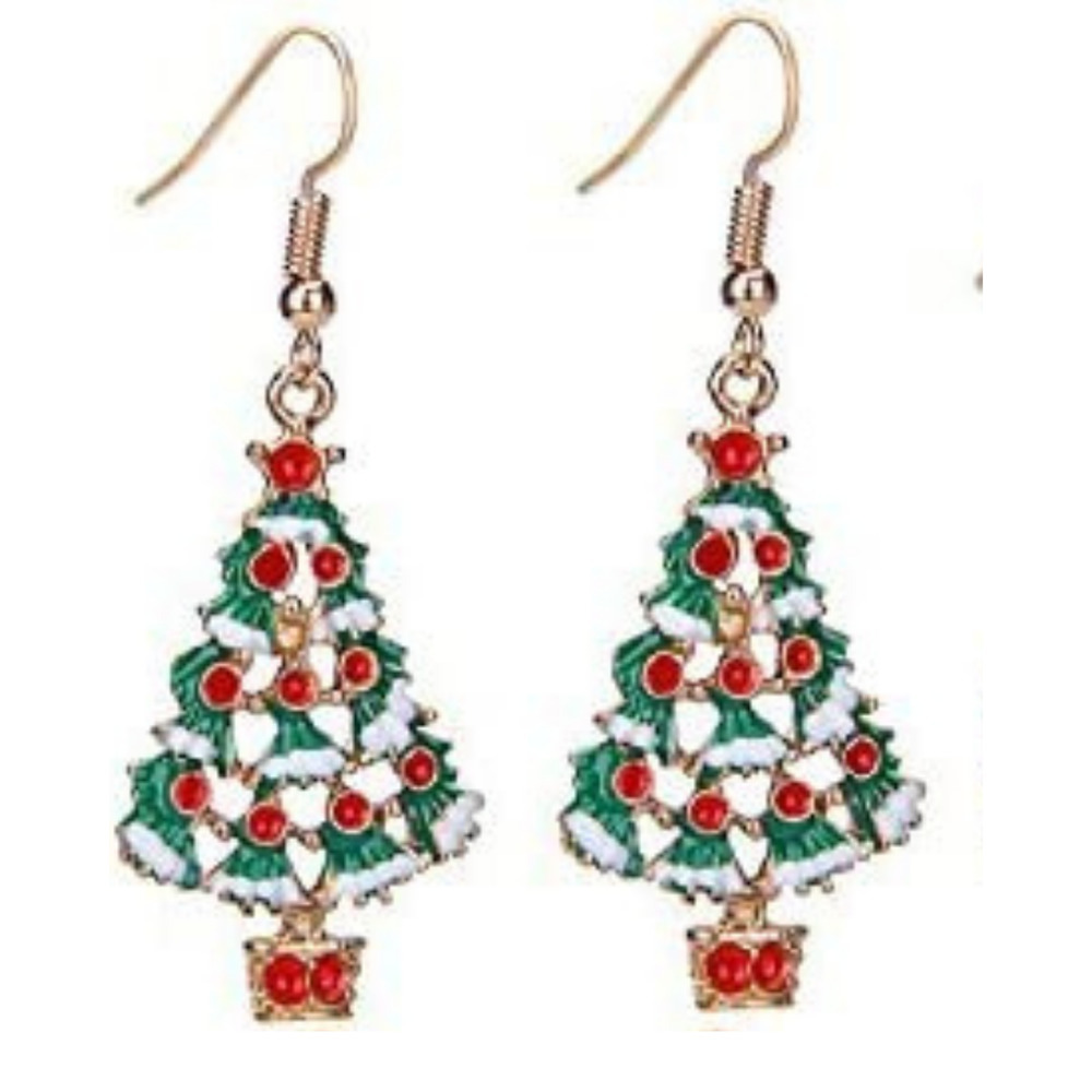 5 for $25 Christmas Earrings for Women Christmas Tree Drop Earrings Reduced Ship